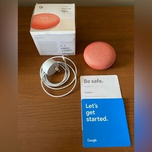 GOOGLE Home Mini GA00217-US Coral TESTED WORKS